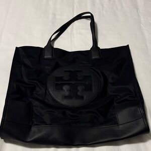 Tory Burch Black Tote Bag with Logo